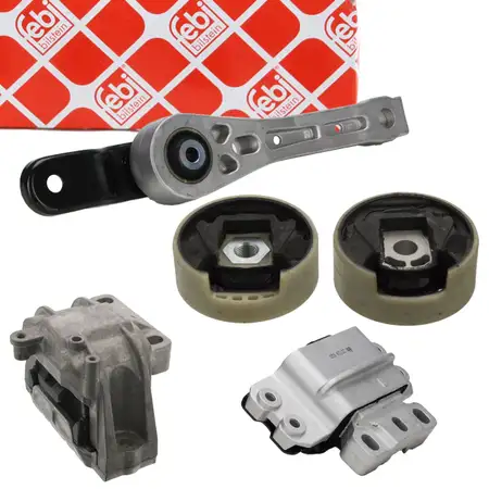 febi Motorlager Set f&uuml;r VW Golf 5 6 Touran 8P Leon Octavia 2 1.8 TSI 2.0 FSI mit Schaltung