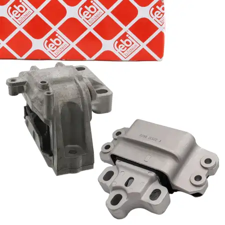 2x febi Motorlager f&uuml;r VW Golf 5 Touran 8P Leon Octavia 2 Superb 2 2.0 TDI mit Schaltung