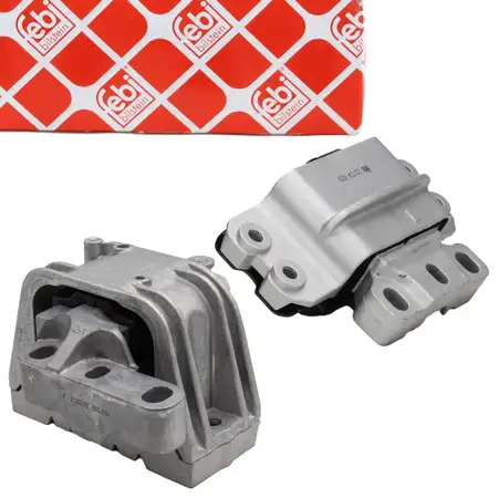 2x febi Motorlager f&uuml;r VW Golf 5 8P Leon Octavia 2 Superb 2 1.9 TDI 2.0 SDI mit Schaltung
