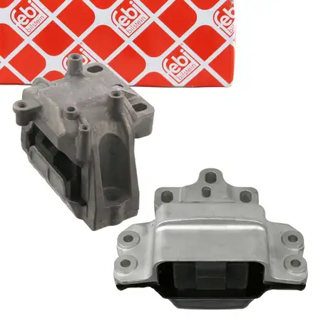 2x febi Motorlager Getriebelager f&uuml;r VW Golf 6 SKODA Octavia 2 Yeti 2.0 TDI mit Automatik