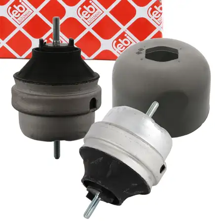 2x febi Motorlager Hydrolager f&uuml;r VW Passat B5 B5.5 AUDI A4 B5 A6 C5 1.6 2.3 VR5 1.9 TDI