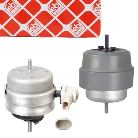2x febi Motorlager Hydrolager f&uuml;r AUDI A4 8E B6 B7 1.9/2.0 TDI 101-163 PS links + rechts