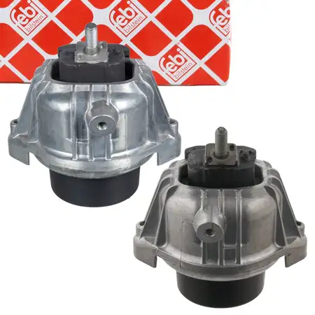 2x febi Motorlager Hydrolager f&uuml;r BMW 3er E90 E91 E92 E93 325d 330d M57 N57 links + rechts