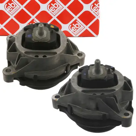 2x febi Motorlager Hydrolager f&uuml;r BMW F20/21 F30-34 F32-36 X3 F25 X4 xDrive links + rechts