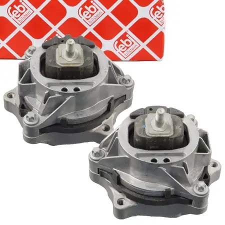 2x febi Motorlager Hydrolager f&uuml;r BMW F20 F21 F22 F23 F30-34 F32-36 N47 B47 links + rechts
