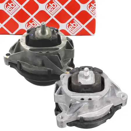2x febi Motorlager Hydrolager f&uuml;r BMW F30 F31 F34 320i F32 420i xDrive N20 links + rechts
