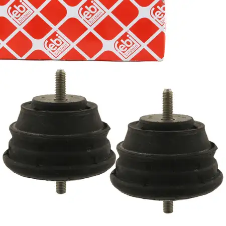 2x febi Motorlager Hydrolager f&uuml;r BMW 5er E39 520-530i M52 M54 Z1 2.5 M20 links + rechts