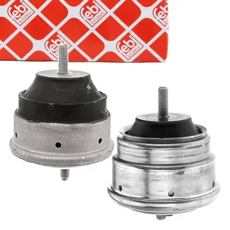 2x febi Motorlager Hydrolager f&uuml;r BMW 5er E39 520d 136 M47 02.2000-09.2003 links + rechts