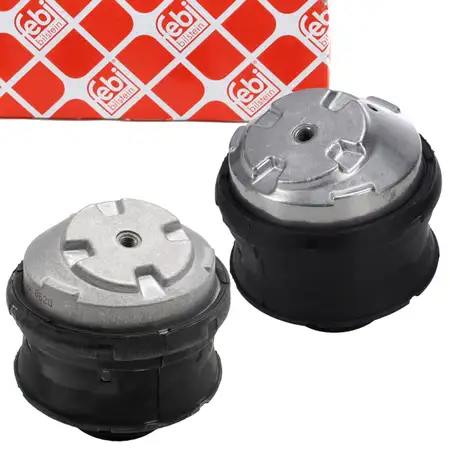 2x febi Motorlager Hydrolager f&uuml;r MERCEDES W203 S203 C/A209 OM642 OM646 links + rechts