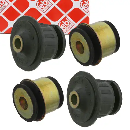 4x febi Achsk&ouml;rperlager Motortr&auml;gerlager f&uuml;r AUDI 80 90 Coupe VW Passat B1 vorne + hinten