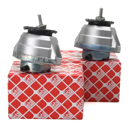 febi Motorlager Hydrolager f&uuml;r BMW 5er E60 E61 6er E63 E64 M57 vorne links + rechts