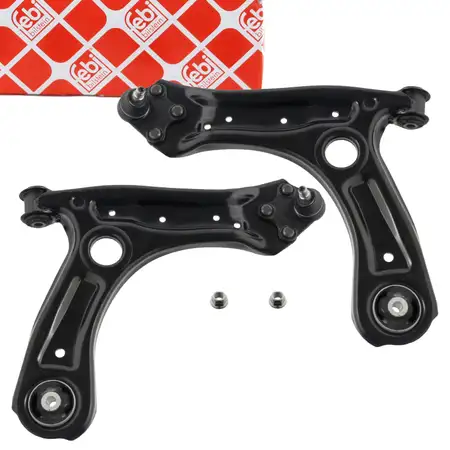 2x febi Querlenker + Traggelenk f&uuml;r VW Polo 5 AUDI A1 8X Ibiza 4 Fabia 3 Rapid vorne unten