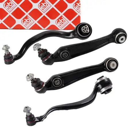 4x febi Querlenker Lenker + Traggelenk f&uuml;r BMW X5 F15 X6 Vorderachse vorne + hinten unten