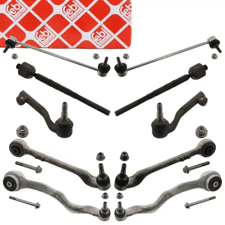febi Control Arm Repair Kit for BMW F20, F21, F22, F23, F30&ndash;34, and F32&ndash;36 (Front, 8-piece)