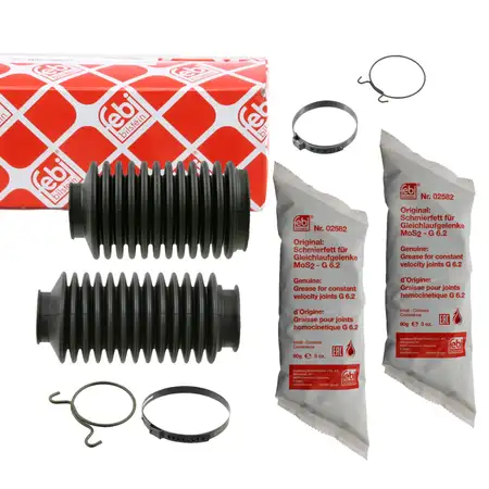 2x febi Spurstange Manschette f&uuml;r VW Golf 1 Jetta 1 Caddy 1 Scirocco vorne