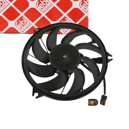 febi 38478 L&uuml;fter Motorl&uuml;fter Motork&uuml;hler f&uuml;r PEUGEOT 206 SW/CC/+ mit Klimaanlage 1253R7