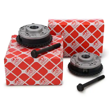 2x febi Nockenwellenversteller EINLASS+AUSLASS f&uuml;r BMW E81-88 E46 E90 E91 N42 N45 N46