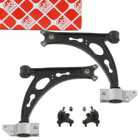 2x febi Querlenker + Halter + Traggelenk f&uuml;r VW Golf 5 6 1T1 1T2 AUDI 8P vorne unten