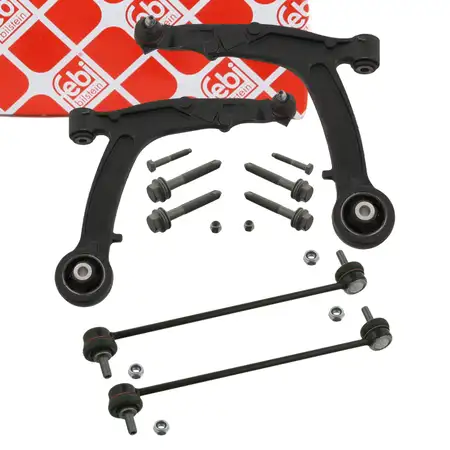 2x febi Querlenker + Schrauben + Koppelstange f&uuml;r FIAT Panda/Classic 169_ vorne unten