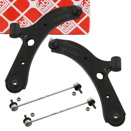2x febi Querlenker + Traggelenk + Koppelstange f&uuml;r SUZUKI Swift 3 MZ EZ 1.3 1.5 vorne