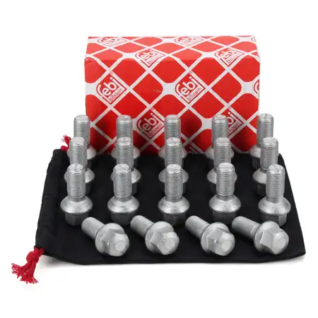 20x febi 18913 Radbolzen Radschrauben M14x1,5mm 26mm f&uuml;r MERCEDES-BENZ + Beutel