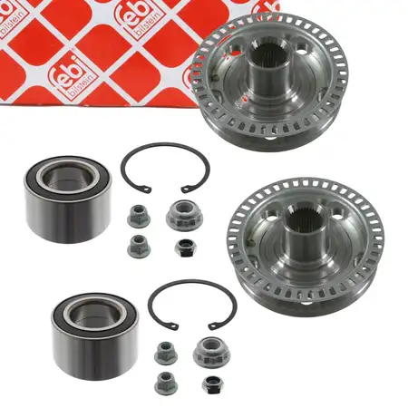 2x febi Radnabe + Radlagersatz f&uuml;r VW Golf 4 AUDI 8L SEAT Leon SKODA Octavia vorne/hinten
