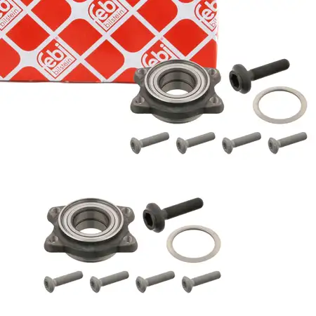 2x febi 29837 Radlagersatz Radlager f&uuml;r AUDI A4 B5 B6 B7 A6 C5 VW Passat SEAT Exeo vorne