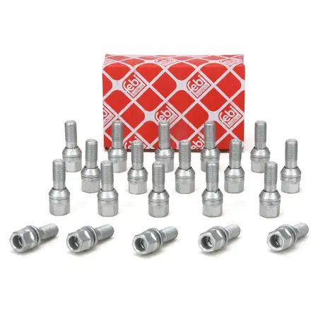 20x febi 30400 Radschraube M12x125mm f&uuml;r CITROEN DS FIAT OPEL PEUGEOT TOYOTA