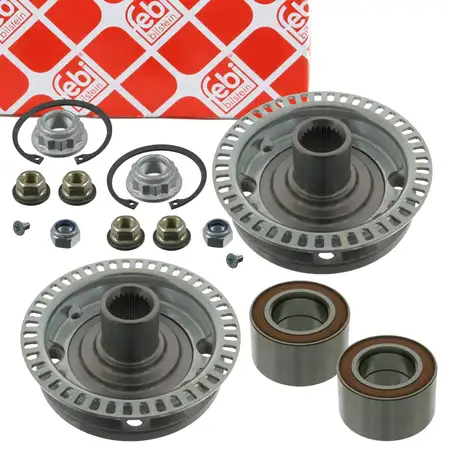 2x febi 01902+19912 Radnabe + Radlagersatz f&uuml;r VW Polo 6N1 6N2 Lupo 1 SEAT Arosa 6H1 vorne