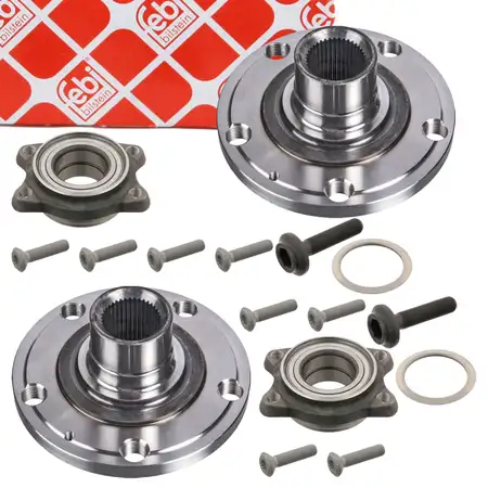 2x febi Radnabe + Radlager Satz f&uuml;r VW Passat B5.5 AUDI A4 B5-7 A6 SEAT Exeo vorne/hinten