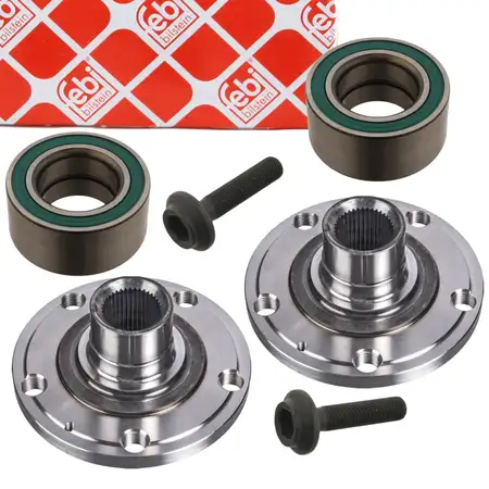 2x febi Radnabe + Radlager Satz f&uuml;r AUDI A4 8E B6 B7 quattro hinten
