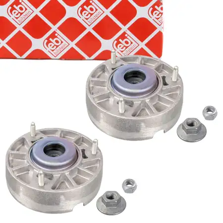 2x febi 177234 Strut Mount, Strut Bearing, Strut Socket for BMW X5 F15, X6 F16 (Front)