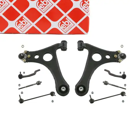 febi 33108 Complete Control Arm Set for Mercedes-Benz A-Class W168 (8-piece)
