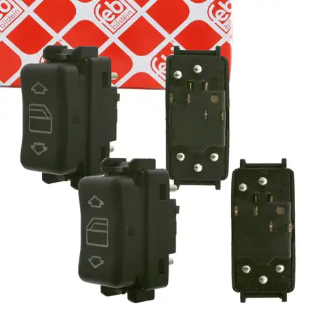 2x febi Schalter Fensterheber f&uuml;r MERCEDES 190 W201 W124 S124 C124 W463 W126 C126 vorne