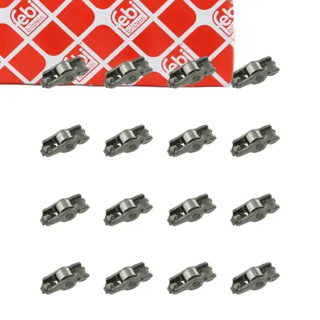 16x febi 23200 Kipphebel Schlepphebel f&uuml;r DACIA LADA NISSAN OPEL RENAULT 1.6/2.0 16V