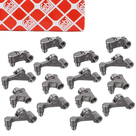 16x febi Kipphebel Schlepphebel f&uuml;r VW Golf 5 Passat B6 Touran A3 8P A4 B7 A6 C6 2.0 TDI