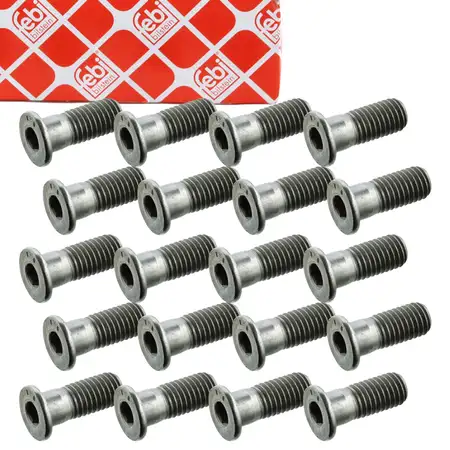 20x febi Schraube Bremsscheibe M10x15mm f&uuml;r VW Transporter 4 Sharan 7M SEAT Alhambra 7V