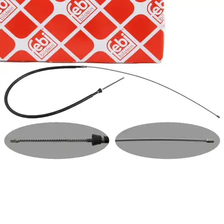 febi Handbremsseil Bremsseil Feststellbremse f&uuml;r SKODA Roomster PR-1KC hinten 6Q7609721B