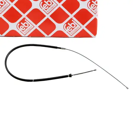 febi Handbremsseil Bremsseil f&uuml;r SKODA Octavia 1 mit Trommelbremse hinten 1J0609721AS
