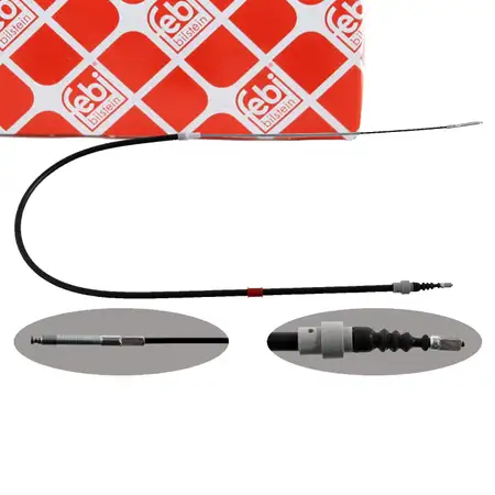 febi Handbremsseil Bremsseil f&uuml;r VW Lupo SEAT Arosa mit Scheibenbremse hinten 6X0609721E