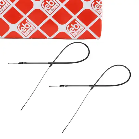 2x febi 14202 Handbremsseil f&uuml;r VW Golf 2 Jetta 2 ohne ABS bis 12.1988 hinten 191609721A