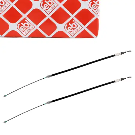 2x febi 14208 Handbremsseil Bremsseil f&uuml;r VW Polo Derby 86 86c AUDI 50 hinten 867609701