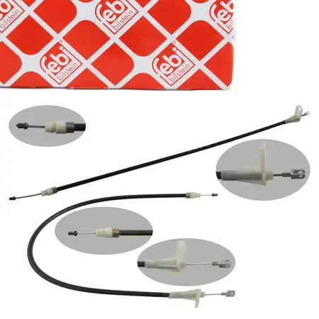 2x febi Handbremsseil Bremsseil Feststellbremse f&uuml;r MERCEDES C-Klasse W203 S203 hinten