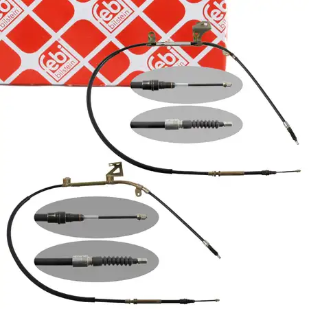 2x febi Handbremsseil Bremsseil Feststellbremse f&uuml;r VW Passat B5 B5.5 hinten