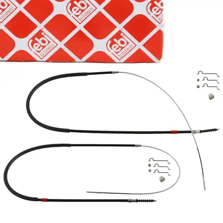 2x febi Handbremsseil Bremsseil Feststellbremse f&uuml;r BMW 5er E39/Touring hinten