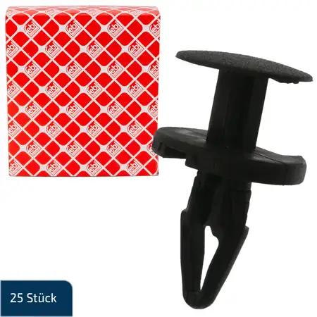 25x febi 100644 Spreizniete Clips Befestigung Karosserie f&uuml;r FORD 4902755