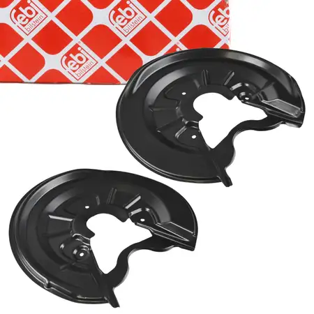 2x febi 171560+171561 Spritzblech f&uuml;r VW Golf 5 6 Touran 8P Leon Octavia 2 Superb 2 hinten