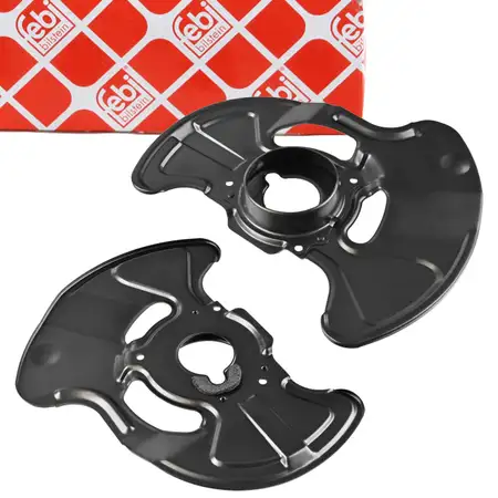 2x febi mudguard mounting plate for brake disc, front, for MERCEDES W203, S203, CL230, C209, A209