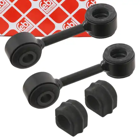 2x febi Koppelstange Pendelst&uuml;tze + Stabilager f&uuml;r VW Transporter T4 vorne