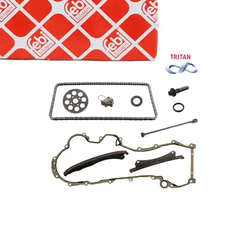 febi 100754 Steuerkettensatz f&uuml;r OPEL Astra H J Corsa C D Combo FIAT 500 Doblo Panda 1.3D